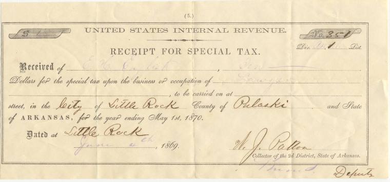 IRS special tax receipt