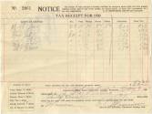 Misc. tax receipts from J.H. Hollis Estate