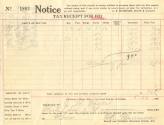 Misc. tax receipts from J.H. Hollis Estate