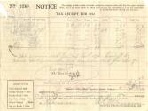 Misc. tax receipts from J.H. Hollis Estate