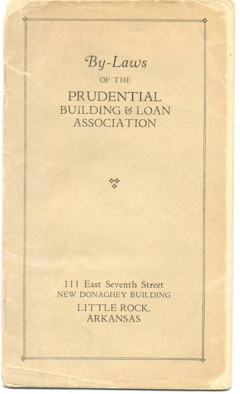 Prudential Bldg. & Loan Assoc. booklet