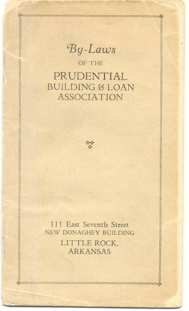 Prudential Bldg. & Loan Assoc. booklet