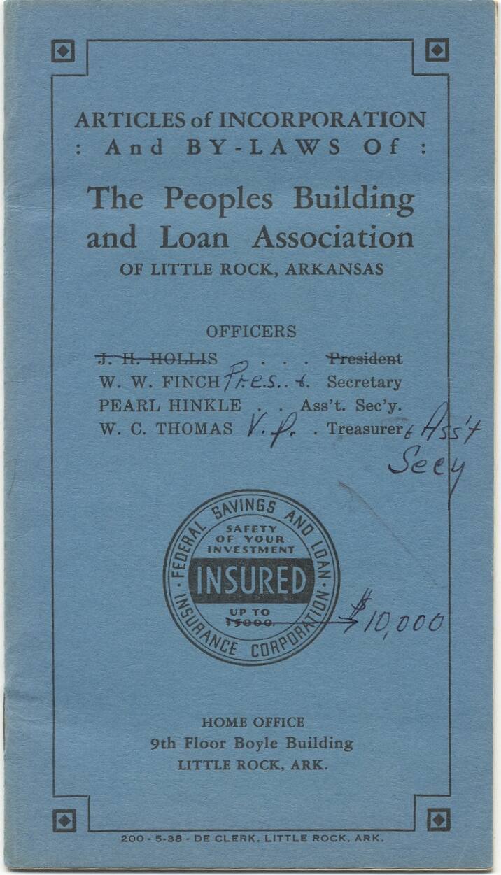 People's Bldg. & Loan Booklet