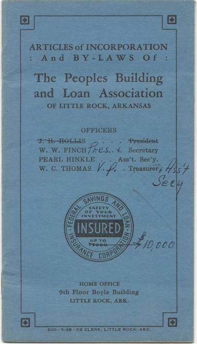 People's Bldg. & Loan Booklet
