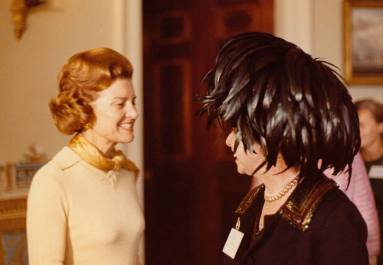 photo of Willie Oates with Betty Ford