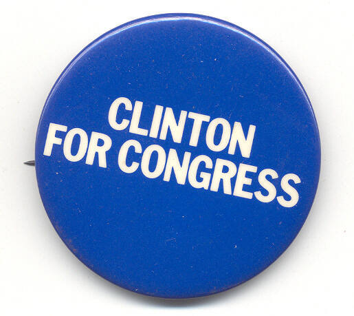 Clinton for Congress campaign button