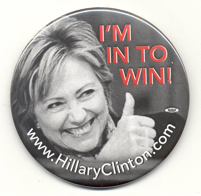 Hillary Clinton for President campaign button