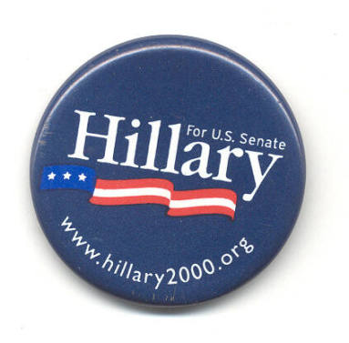 Hillary Clinton for US Senate campaign button