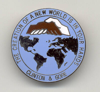 Clinton and Gore Lapel pin