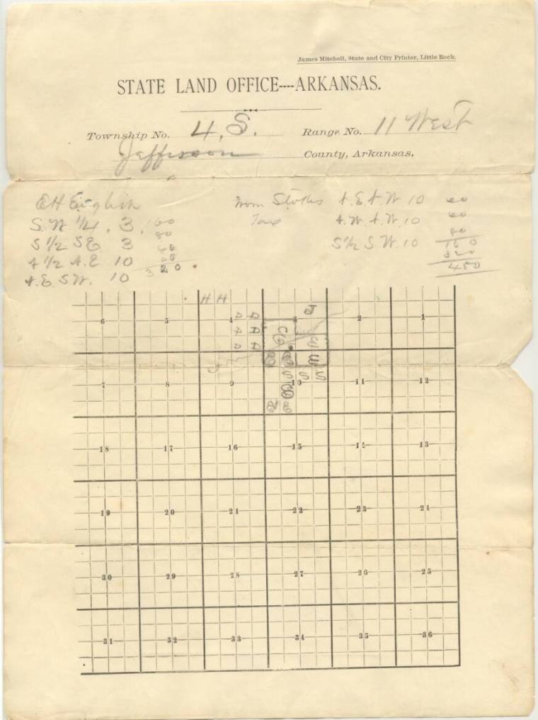 State Land Office Record - Jefferson County