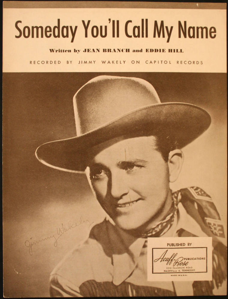 Autographed Jimmy Wakely Sheet Music