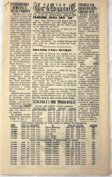 Denson Tribune newspaper - Jerome Relocation Camp