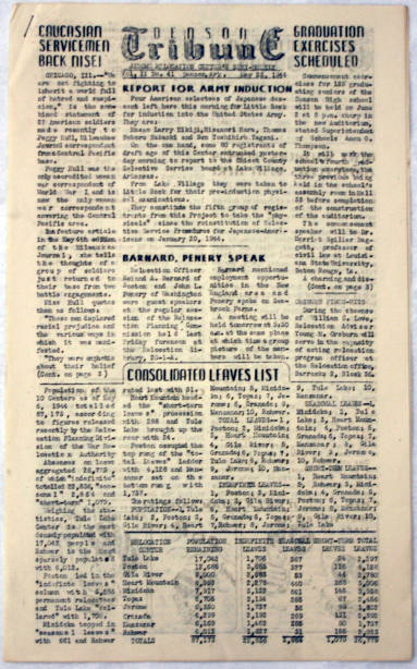 Denson Tribune newspaper - Jerome Relocation Camp