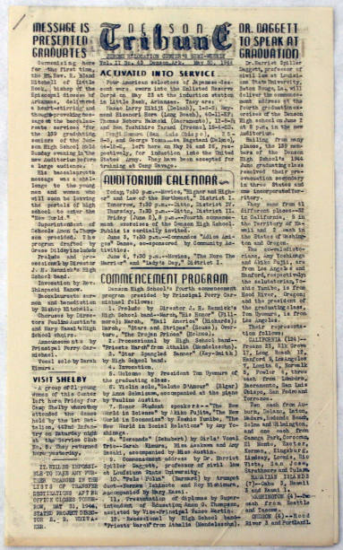 Denson Tribune newspaper - Jerome Relocation Camp