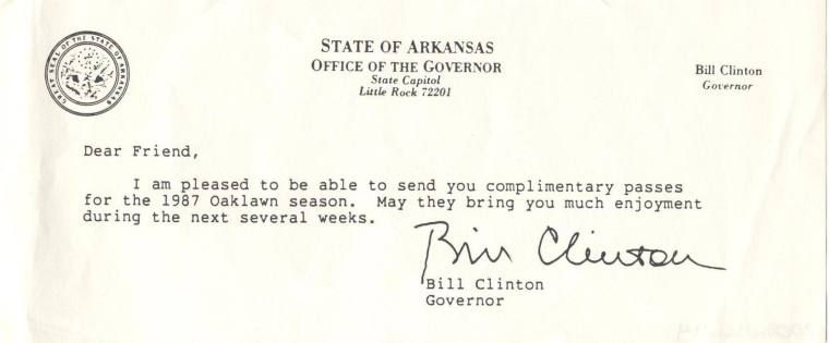 Note from Bill Clinton