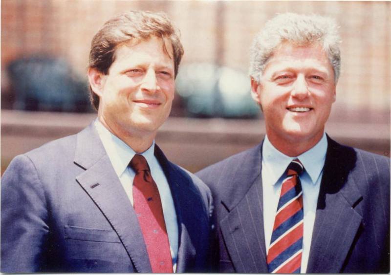 Photograph of Bill Clinton and Al Gore