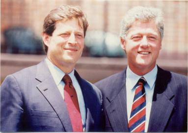 Photograph of Bill Clinton and Al Gore