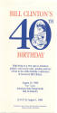 Invitation to Bill Clinton's 40th Birthday Party