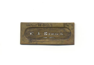 Broach calling card plate