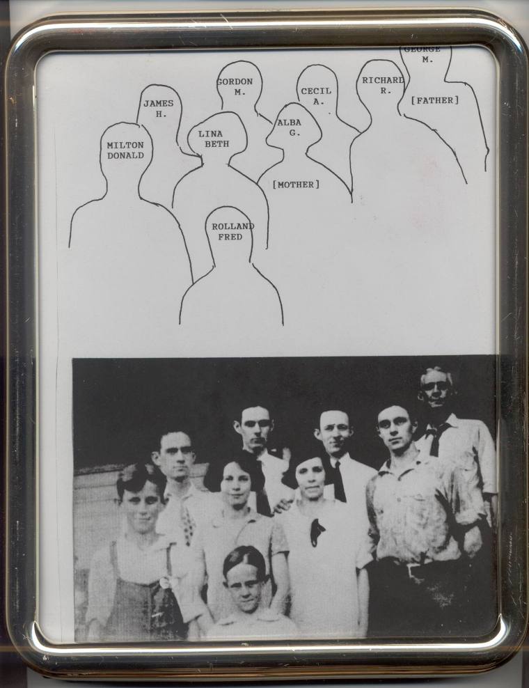 framed photograph of Broach family members