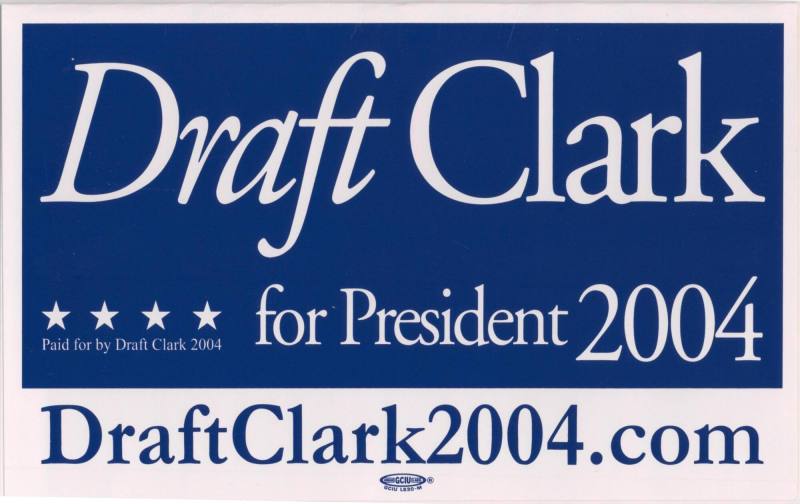 Wes Clark for President Campaign Poster