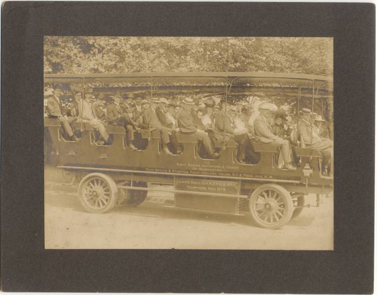 Bradford Photograph - Sight Seeing Automobile with People