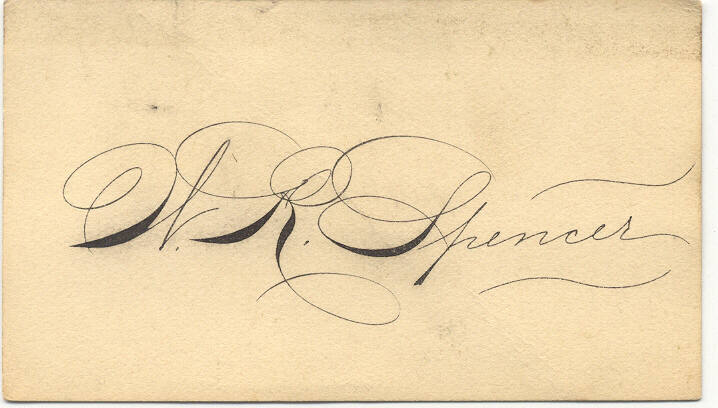 Calling Card for W.R. Spencer