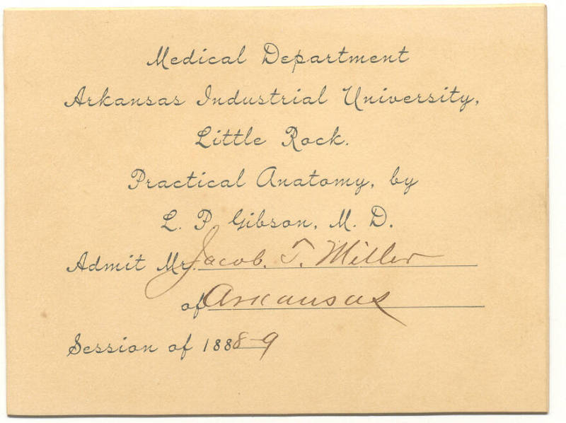 Admission Card for Medical Lectures