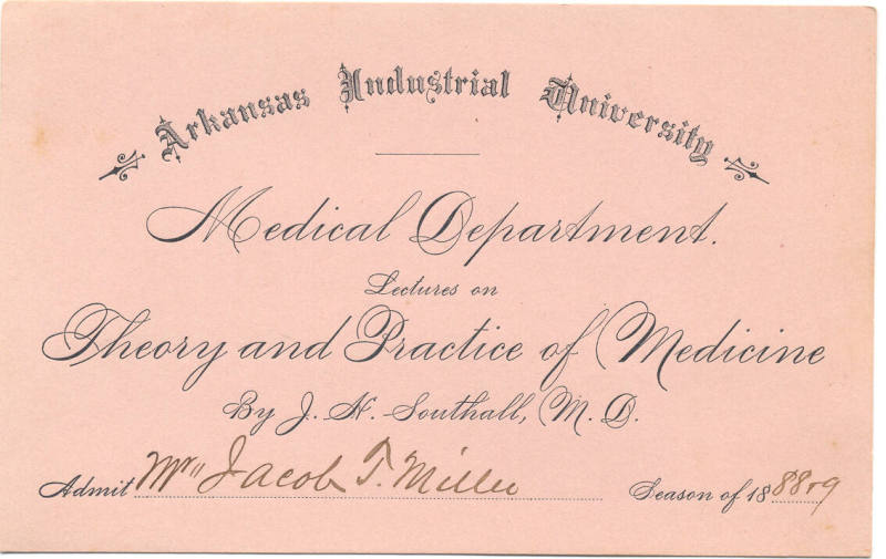 Admission Card for Medical Lectures