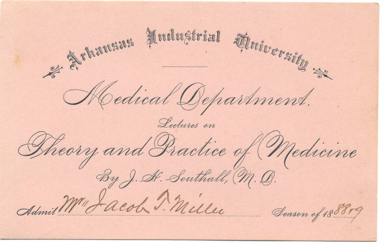 Admission Card for Medical Lectures