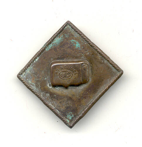 Bronze cartridge box pinback