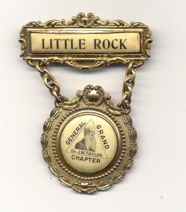 General Grand Chapter of Little Rock bar and medallion