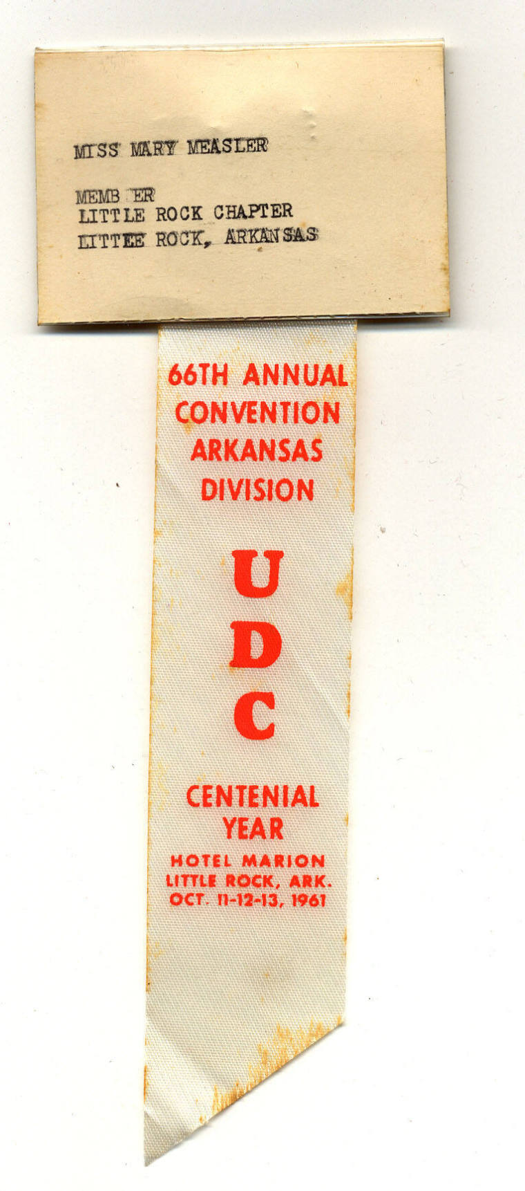 U.D.C. Convention Ribbon