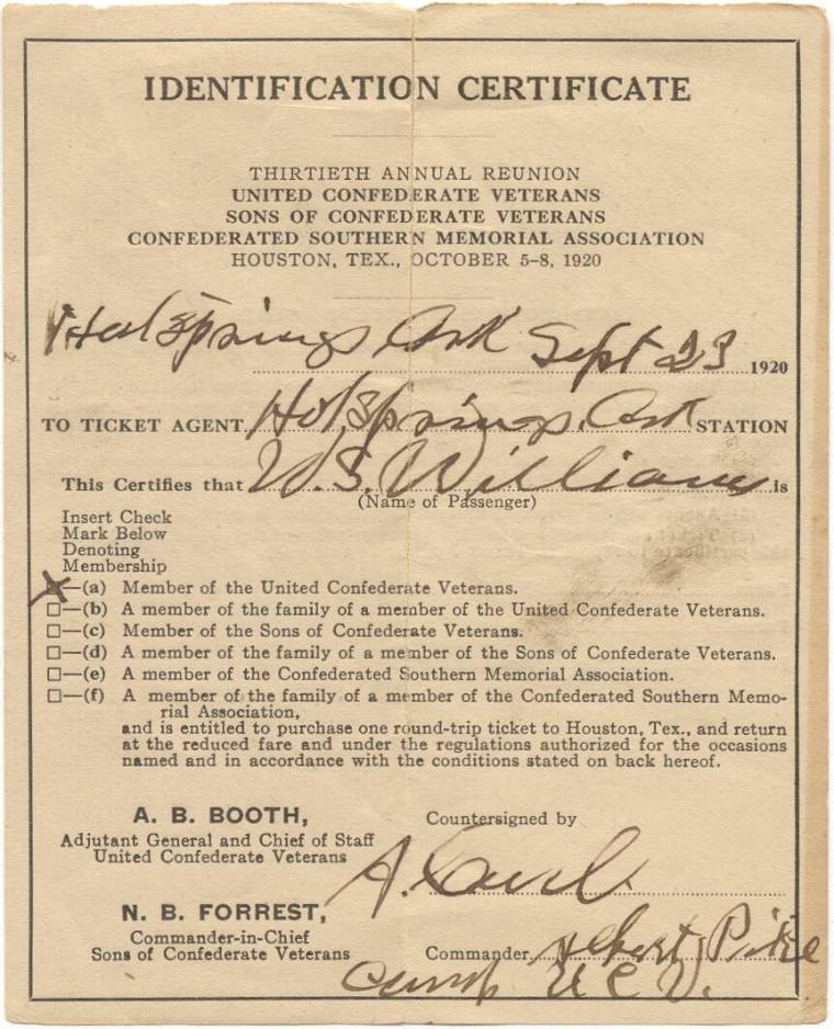 U.C.V. Identification Certificate