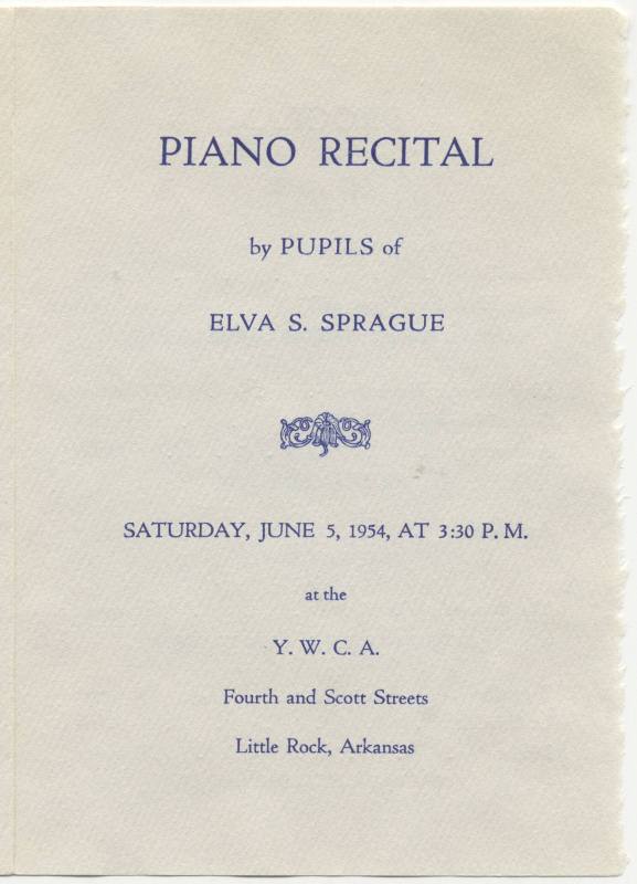 Piano Recital Program