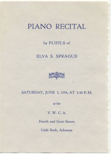 Piano Recital Program