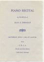 Piano Recital Program