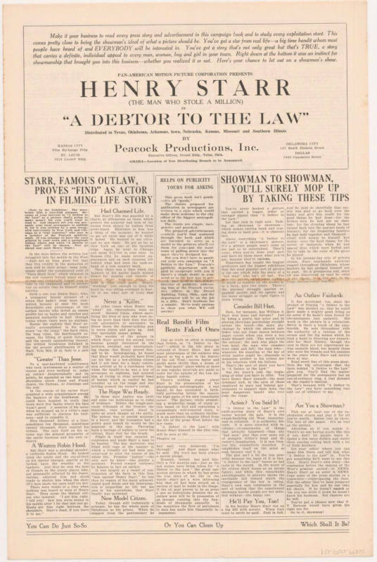 Newspaper - A Debtor to the Law