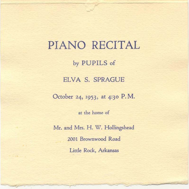 Piano Recital Program