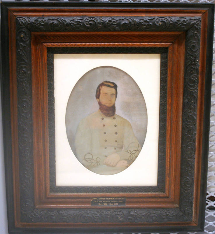 Framed Portrait of Capt. James Monroe Stevens