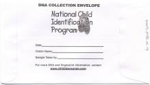 FBI Child Identification Kit - envelope