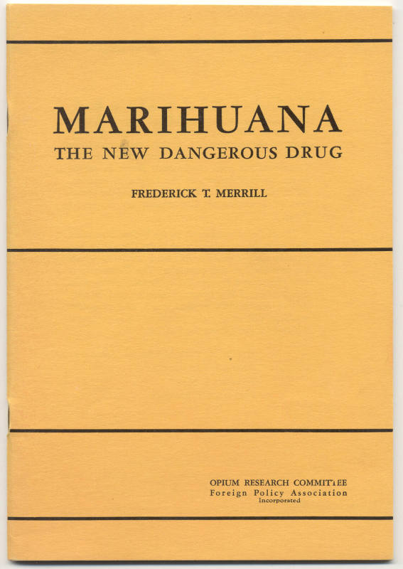 Booklet - "Marihuana: The New Dangerous Drug"