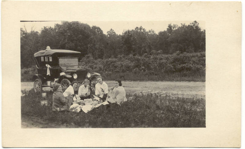 Postcard of a group of women