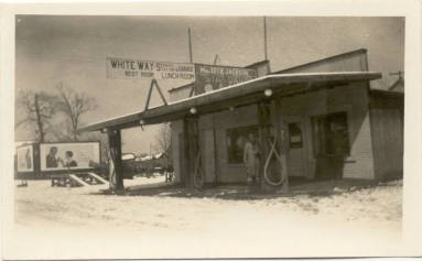 Photo of Effie Jackson in front of White Ways lunch room