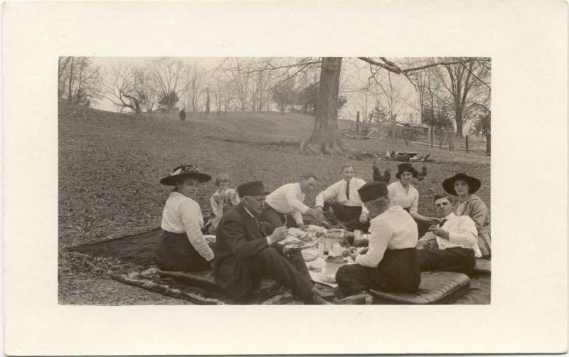 Photo Postcard of Picnic