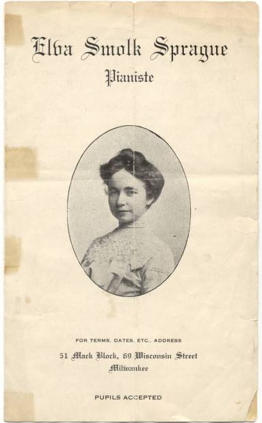 Pamphlet about Elva Smolk Sprague