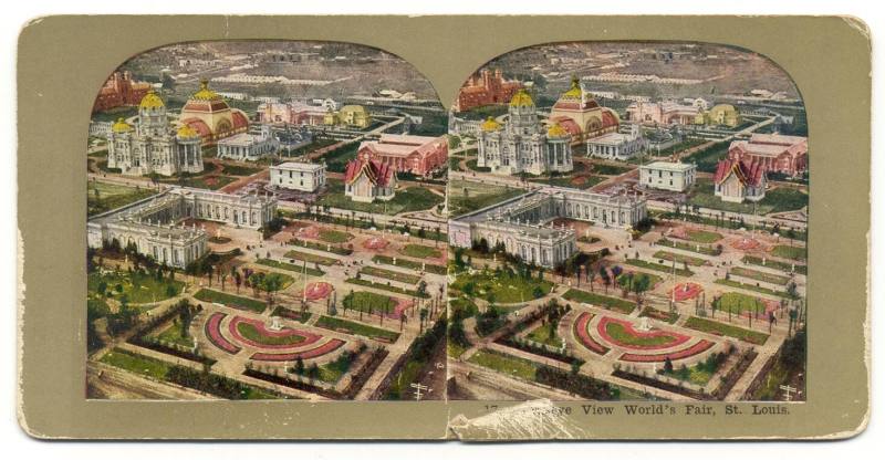 Stereoview of the 1904 St. Louis World's Fair.