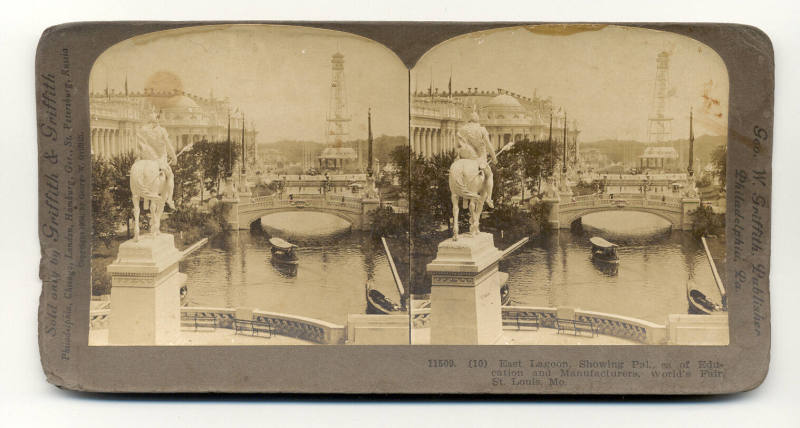 Stereoview of East Lagoon at 1904 World's Fair