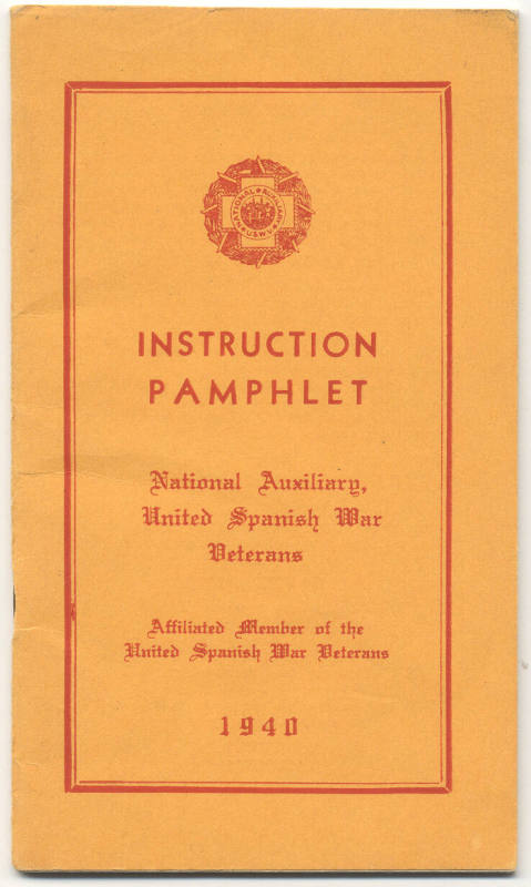 Spanish War Veterans Auxillary Booklet