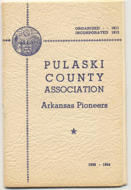 Arkansas Pioneers Association booklet